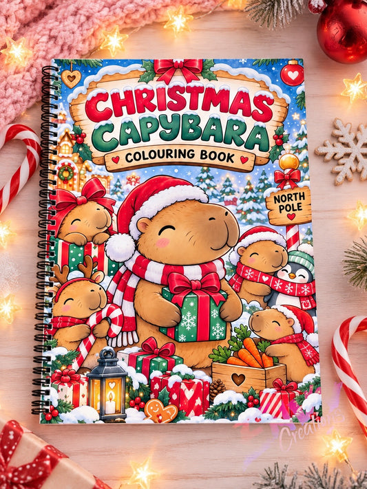 Christmas Capybara | Colouring Book