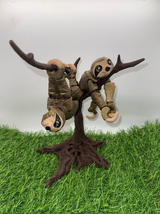 Articulated Sloth - Optional Tree - 3d Printed