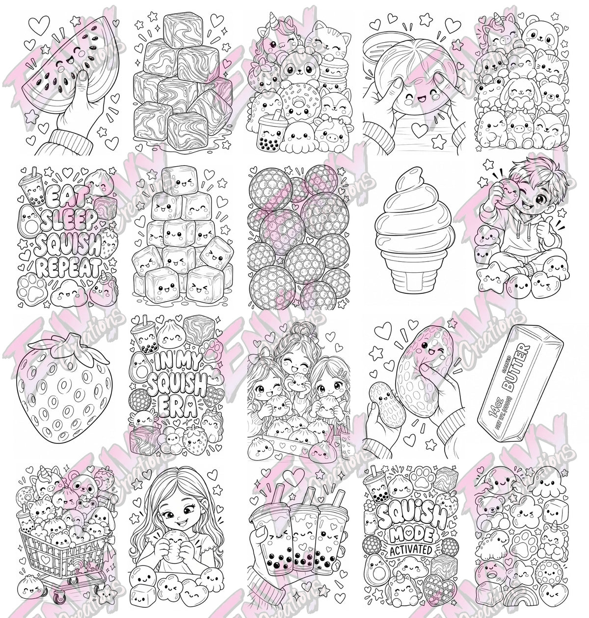 In My Squish Era | Blue | Colouring Book