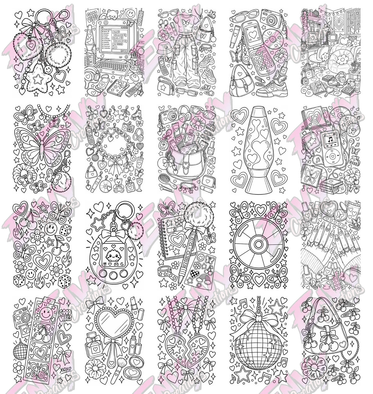 Y2K Nostalgia | Colouring Book