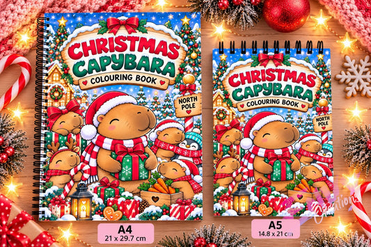 Christmas Capybara | Colouring Book