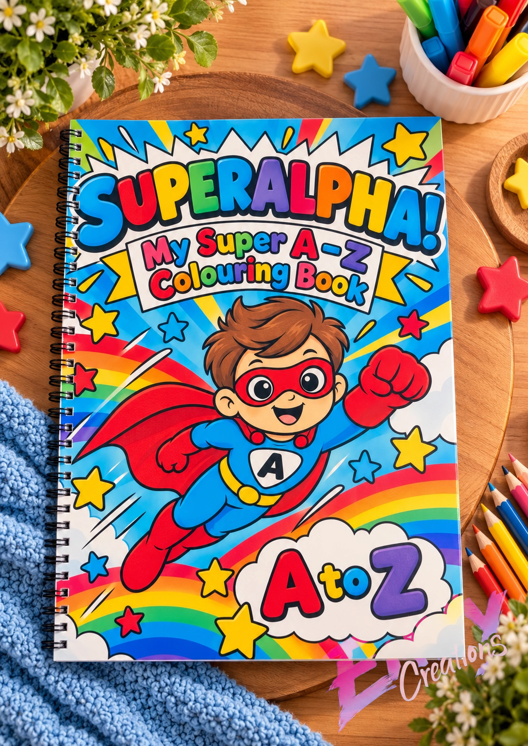 My Super A-Z | Superalpha Boys | Colouring Book