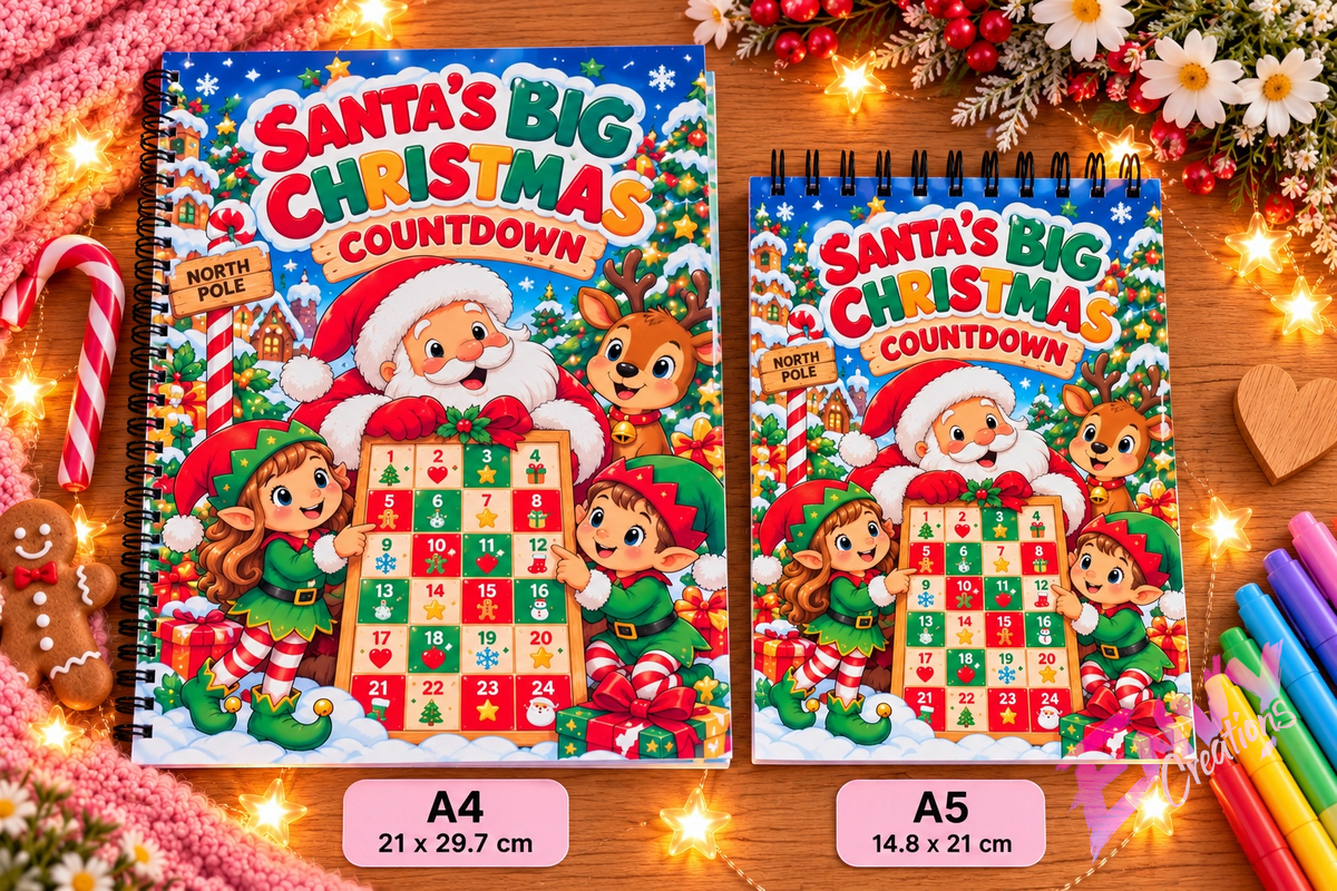 Santa's Big Christmas Countdown | Colouring Book