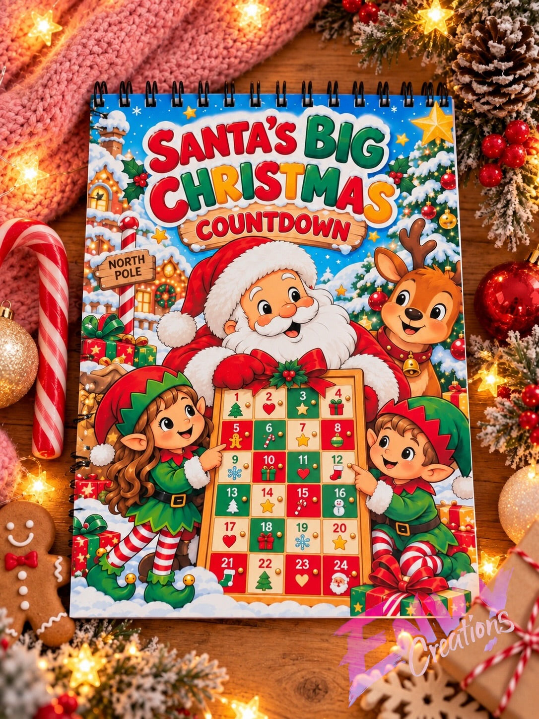 Santa's Big Christmas Countdown | Colouring Book