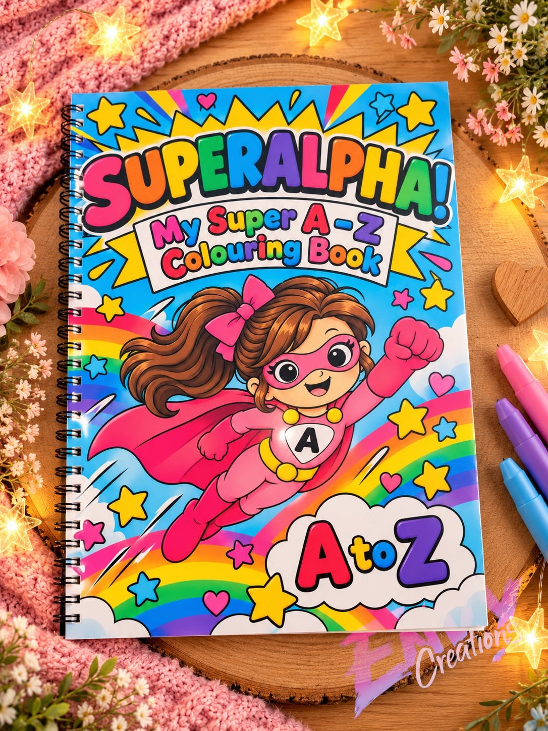 My Super A-Z | Superalpha Girls | Colouring Book