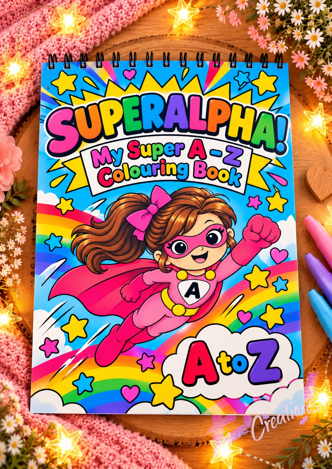 My Super A-Z | Superalpha Girls | Colouring Book