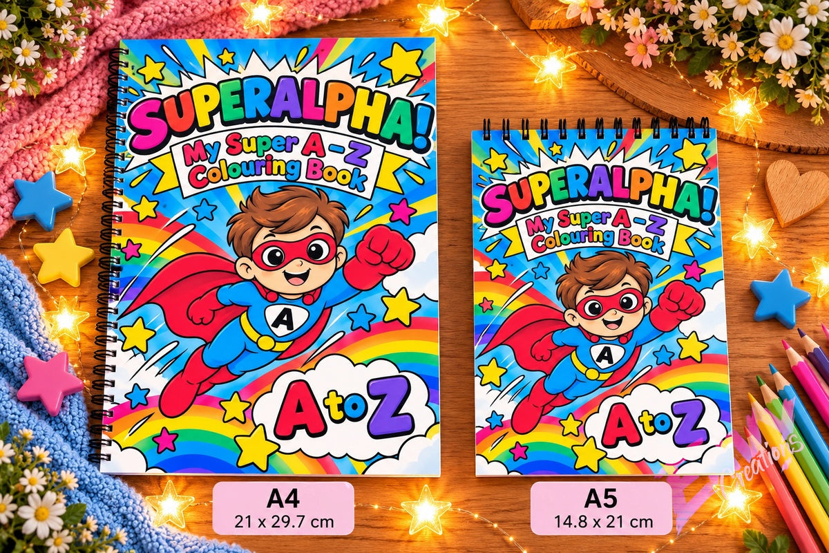 My Super A-Z | Superalpha Boys | Colouring Book
