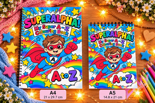My Super A-Z | Superalpha Boys | Colouring Book