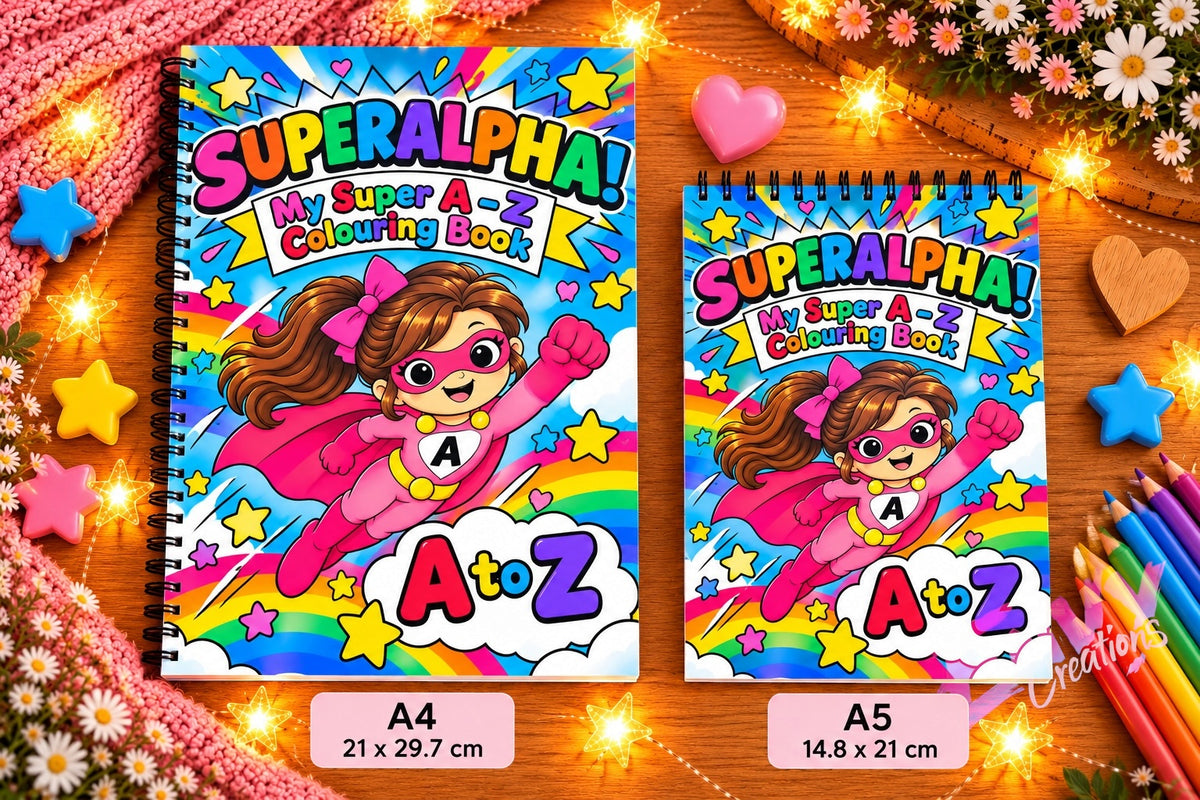 My Super A-Z | Superalpha Girls | Colouring Book