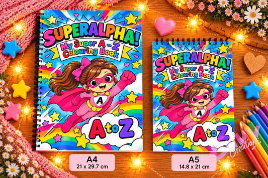 My Super A-Z | Superalpha Girls | Colouring Book