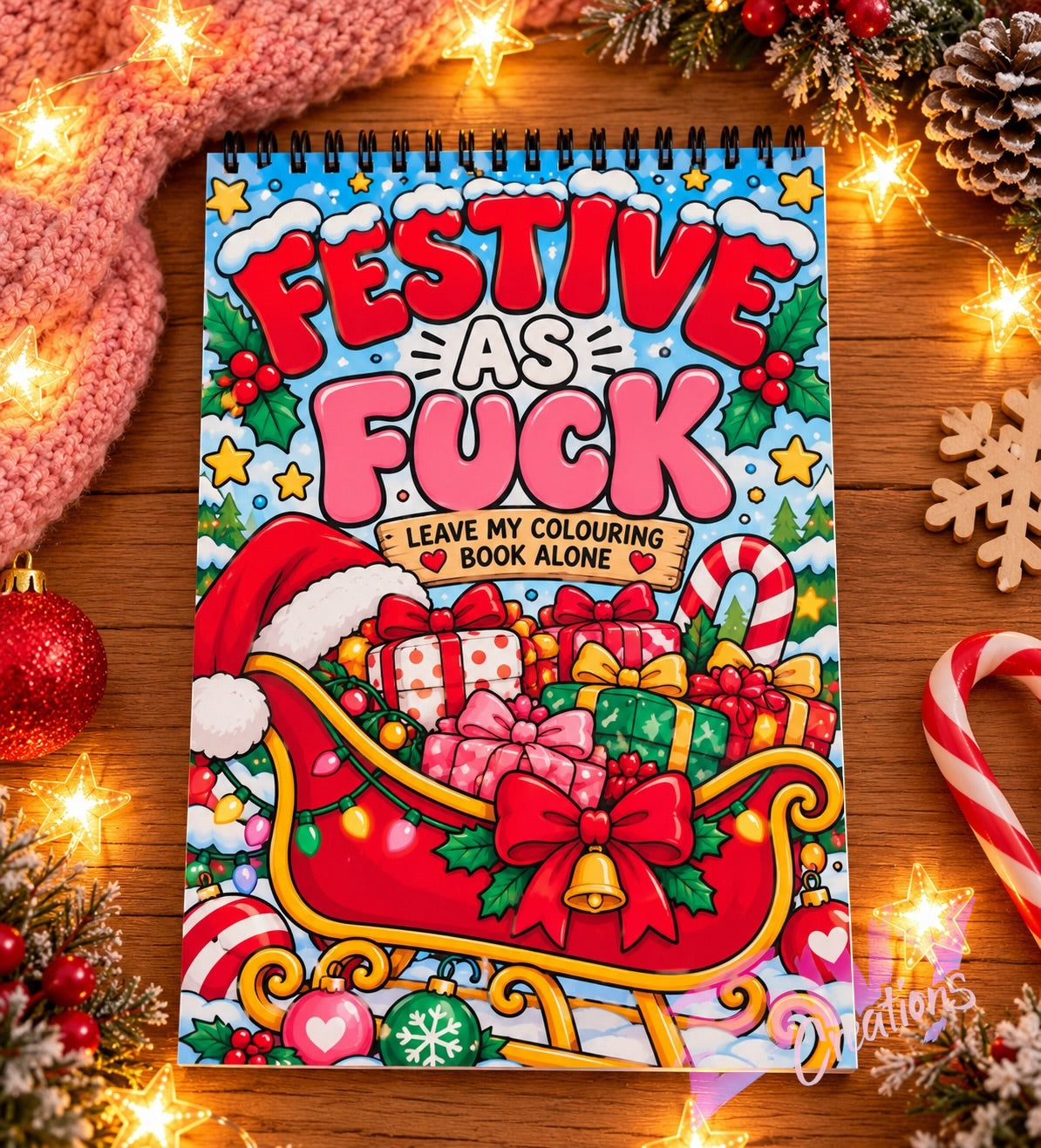Festive As Fuck | Adult Christmas | Colouring Book