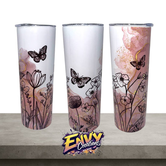 Butterflies Boho Tumbler