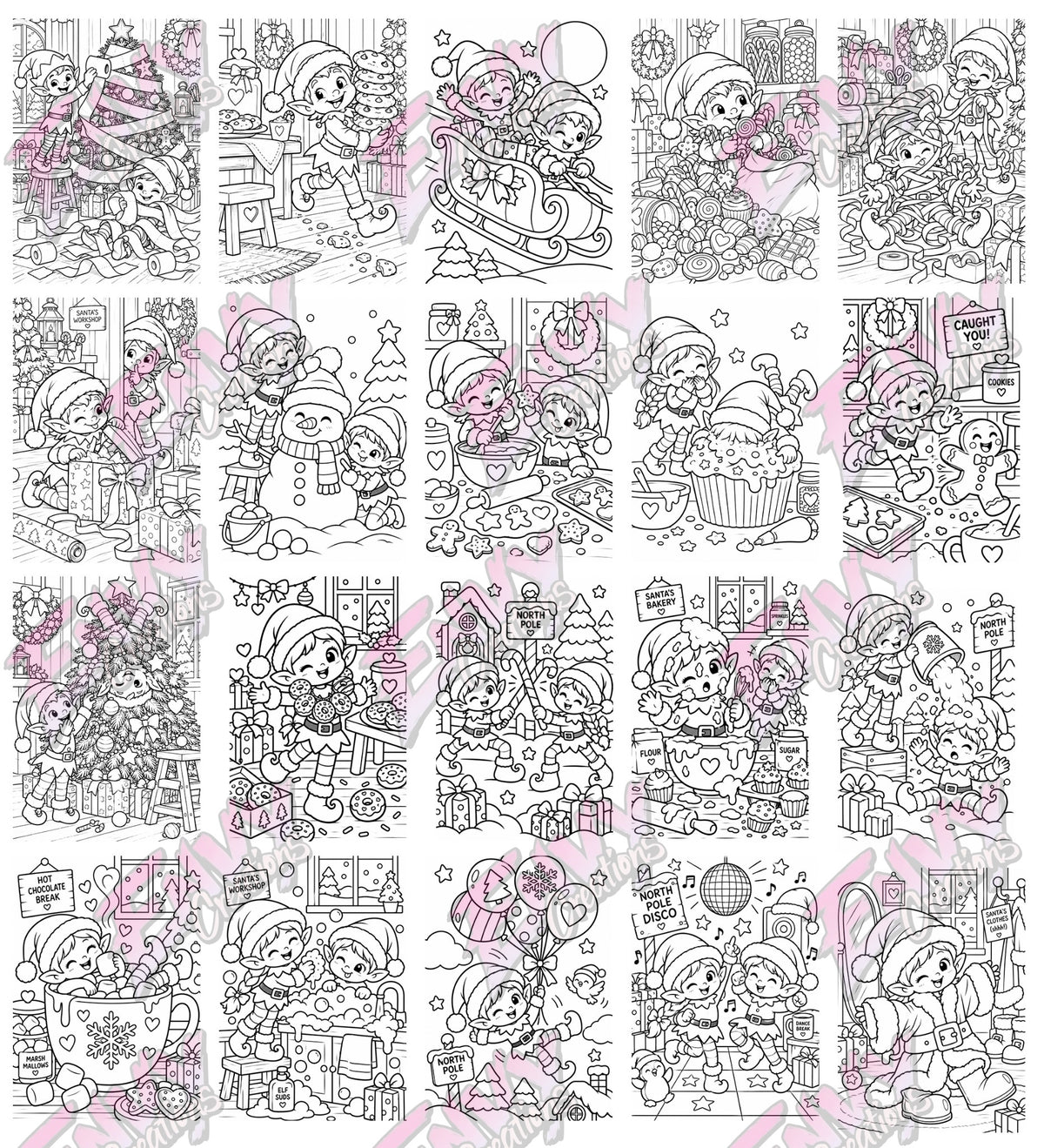 Cheeky Little Elves | Colouring Book